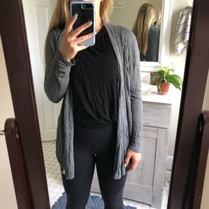 charcoal grey cardigan